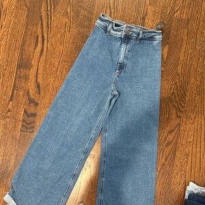 Zara Blue Flare & Wide Leg Jeans